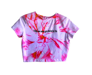 Filthy Rave Whore Crop Top